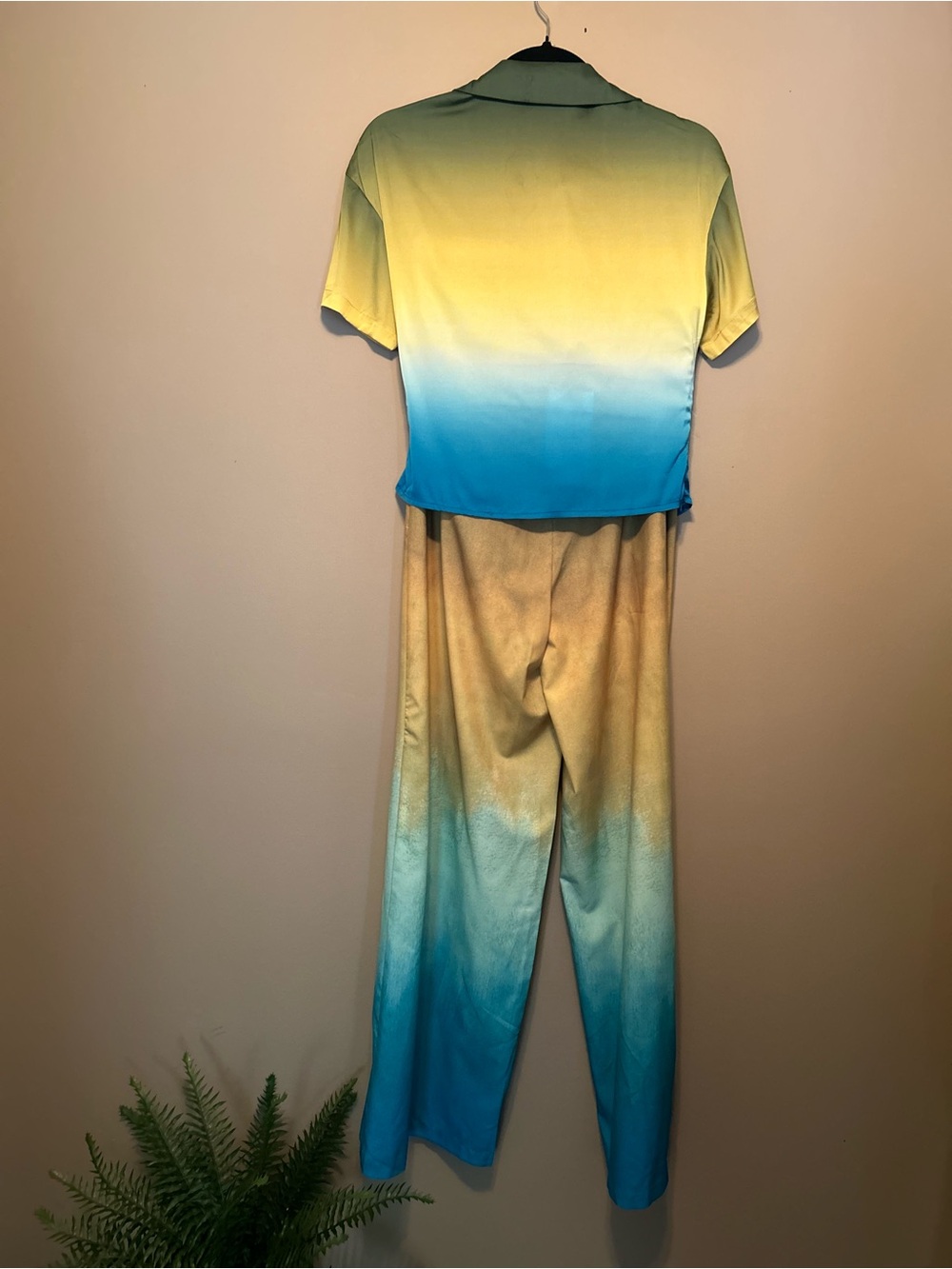 Micas Ombre Two-Piece Set in Yellow, Teal & Blue - Picture 2 of 6